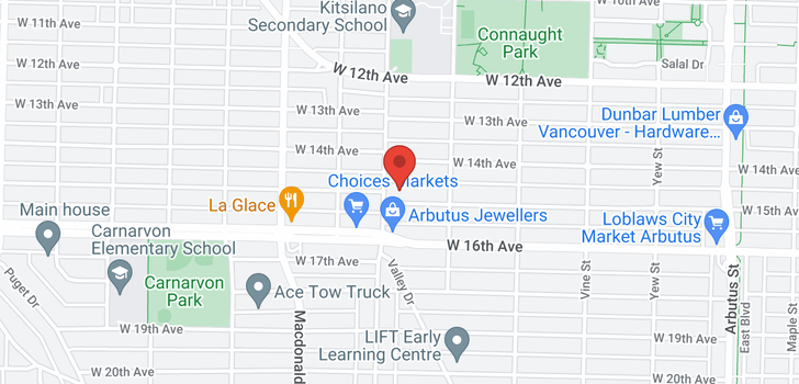 map of 2575 W 15TH AVENUE